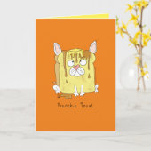 Carte Frenchie Toast - French Bulldog Grey Card (Fleur jaune)