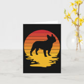 Carte Frenshie Bouledogue Français Frenchie Chiot Chien  (Fleur jaune)