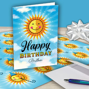 Carte Frère Anniversaire mignon soleil