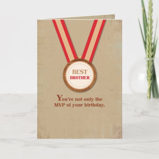 Carte Frère Anniversaire MVP, Sports (Devant)