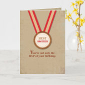 Carte Frère Anniversaire MVP, Sports (Fleur jaune)