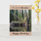 Carte Frère - Anniversaire - Pont Forestier (Fleur jaune)