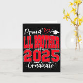 Carte Frère cadet fier d'un élève de la promotion 2025 d (Fleur jaune)