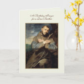 Carte Frère catholique Saint-François (Fleur jaune)