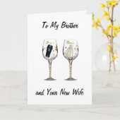 CARTE **FRÈRE**-CÉLÉBRER VOS SOUHAITS MARIAGES D'AMOUR (Fleur jaune)