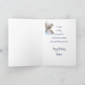 Carte Frère d'anniversaire avec grand hibou gris (Intérieur)