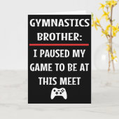 Carte Frère de gymnastique a mis mon jeu en pause pour ê (Fleur jaune)