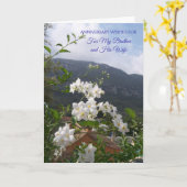 Carte Frère de Jasmine et épouse Anniversaire personnali (Fleur jaune)