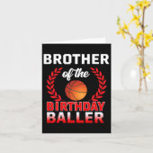 Carte Frère De L'Anniversaire Byller Bysketbyll Thème Bd (Fleur jaune)