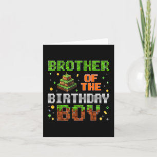 Carte Frère De L'Anniversaire Garçon Famille Pixel Anniv
