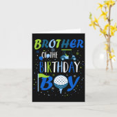 Carte Frère De L'Anniversaire Garçon Trou Dans Un Sport  (Fleur jaune)