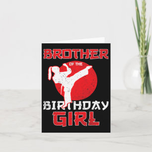 Carte Frère De L'Anniversaire Karate Taekwondo Girl Mart