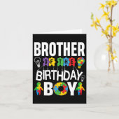 Carte Frère De L'Autisme De L'Anniversaire (Fleur jaune)