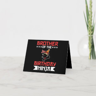 Carte Frère de Ninja d'anniversaire Combat Taekwondo Cad