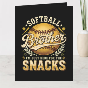 Carte Frère de softball drôle Snacks Sports