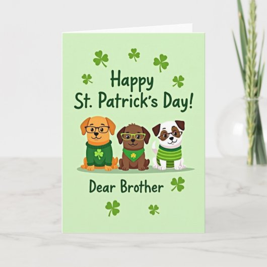 Carte Frère de St Patricks Puppies (Devant)