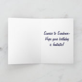 CARTE FRÈRE DU LEVER AU SOLEIL=ANNIVERSAIRE FANTASTIQUE (Intérieur)