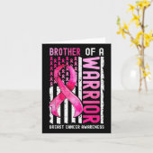 Carte Frère D'Un Guerrier Cancer Du Sein Usa (Fleur jaune)