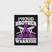 Carte Frère D'Un Syndrome De Rett Guerrier Sensibilisati (Fleur jaune)