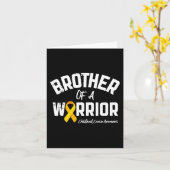 Carte Frère D'Une Guerrière Sensibilisation Au Cancer De (Fleur jaune)