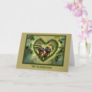 Carte Frère en Droit Bonne Fête des pères Mignonne Olive