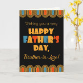 Carte Frère en Fête des pères de droit Style déco sur le (Fleur jaune)