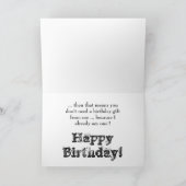 Carte Frère Est Un Don De Dieu, Anniversaire, Noir & Bla (Intérieur)