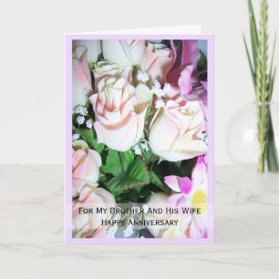 Carte Frère et belle-sœur personnalisé Anniversaire de m