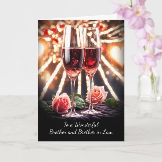 Carte Frère et Frère en droit Joyeux anniversaire (Orchidée)