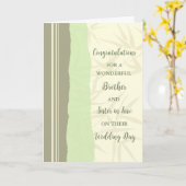 Carte Frère et Soeur en Droit Félicitations (Fleur jaune)