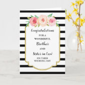 Carte Frère et Soeur en Droit Félicitations (Fleur jaune)