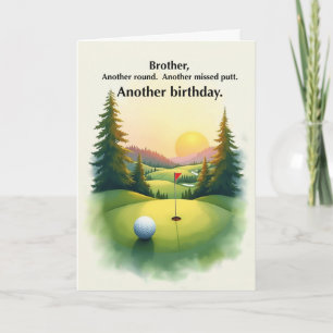 Carte Frère Golf Anniversaire Drôle Putt Manqué Humour