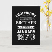 Carte Frère Janvier 1970 50e anniversaire Cadeau (Fleur jaune)