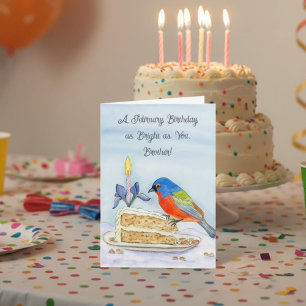 Carte Frère Joyeux Anniversaire de Février Bruant Multic