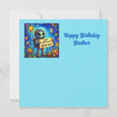 Carte FRÈRE ~ Joyeux anniversaire ~ Ours en peluche ~ (Dos)