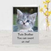 Carte **FRÈRE JUMEAU** HUMOUR d'anniversaire (Fleur jaune)