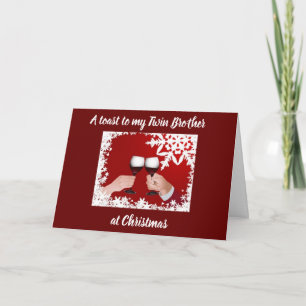 CARTE ***FRÈRE JUMEAU*** VOEU DE NOËL SPÉCIAL
