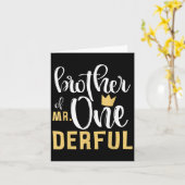 Carte Frère M. Onederful 1er Anniversaire Premier (Fleur jaune)