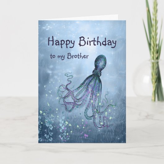 Carte Frère Octopus pour vous serrer dans ses bras (Devant)