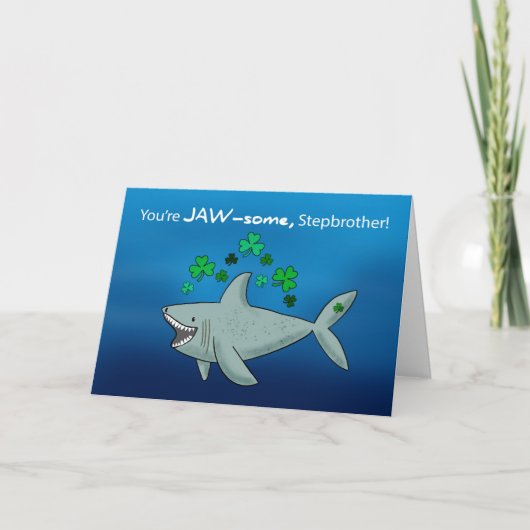 Carte Frère par alliance Saint-Patrick Requin Aux Trèfle (Devant)
