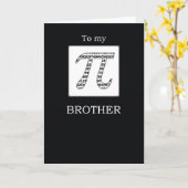 Carte Frère, Pi Day Black (Fleur jaune)