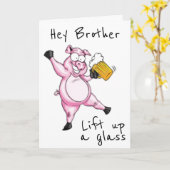 CARTE **FRÈRE** PRÊT À CÉLÉBRER **CARTE D'ANNIVERSAIRE** (Fleur jaune)