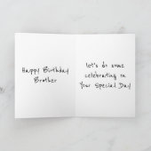 CARTE **FRÈRE** PRÊT À CÉLÉBRER **VOTRE ANNIVERSAIRE** (Intérieur)