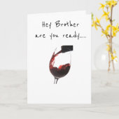 CARTE **FRÈRE** PRÊT À CÉLÉBRER **VOTRE ANNIVERSAIRE** (Fleur jaune)