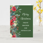 Carte Frère rustique et soeur en droit Noël (Fleur jaune)