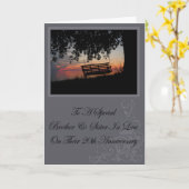 Carte Frère & Soeur En Droit 20e Anniversaire (Fleur jaune)