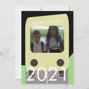 Carte frère soeur pour le premier jour d'école en 