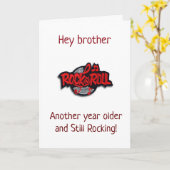 CARTE **FRÈRE** VOUS ROULEZ SUR VOTRE ANNIVERSAIRE (Fleur jaune)