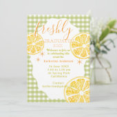 Carte Freshly Graduated Lemon Gingaham  (Debout devant)
