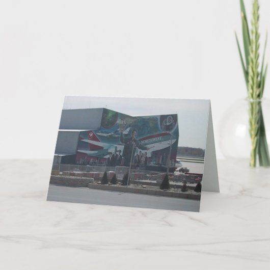 Carte Fresque De Northwest Airlines Sur Un Bâtiment De S (Devant)